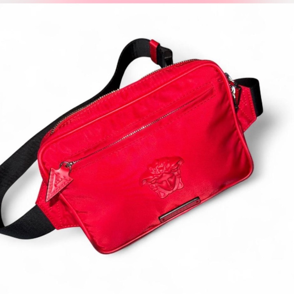 Versace Red nylon belt Bag